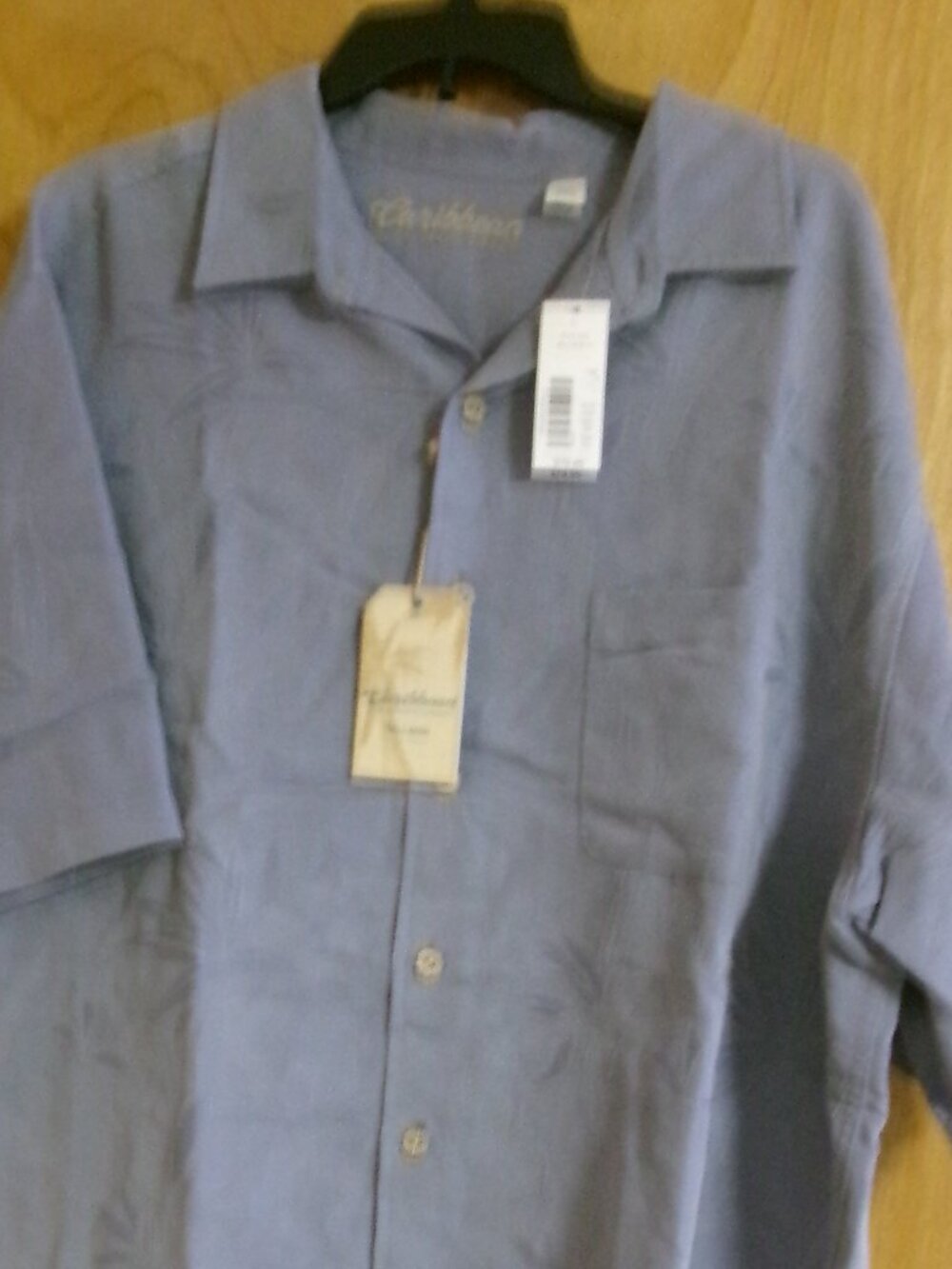 NWT Caribbean Blue/Gray Short Sleeve 2XLT Shirt